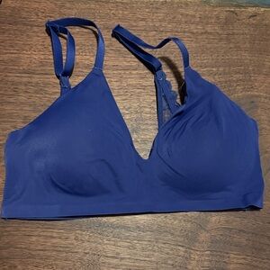 True & Co. Deep V Wireless Bralette in Royal Blue